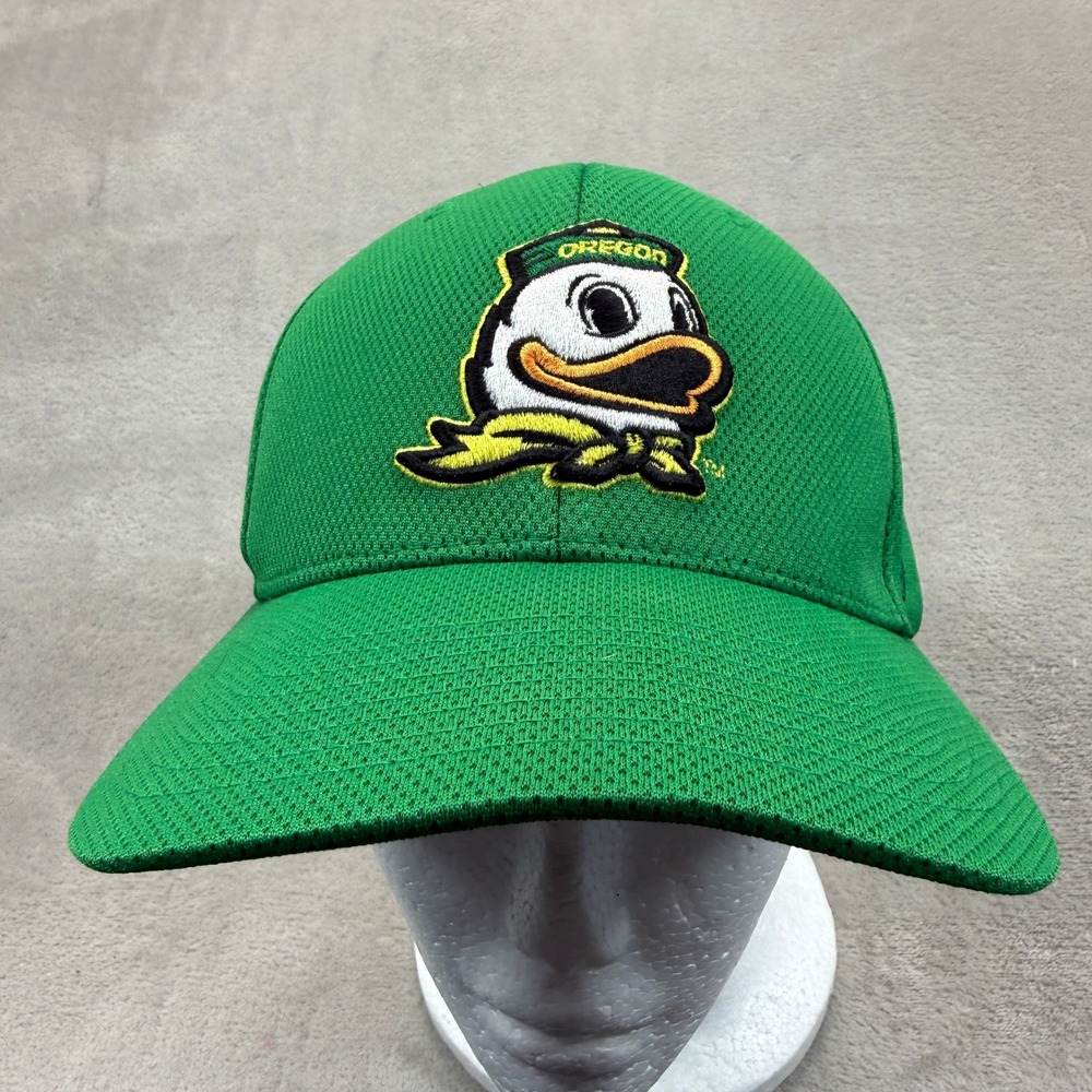 Oregon Ducks Hat Cap Men's Adjustable Snap Mascot Logo Green Yellow One Size TOW